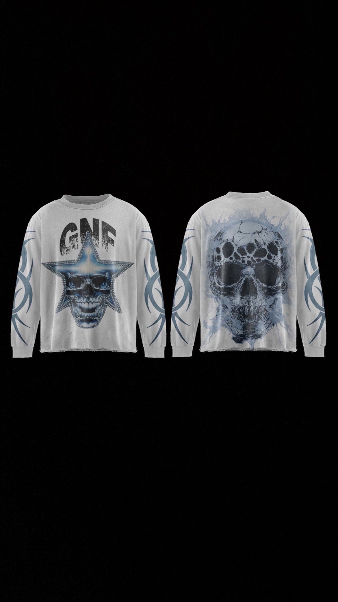 LONG SLEEVE SKULL TEE